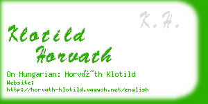 klotild horvath business card